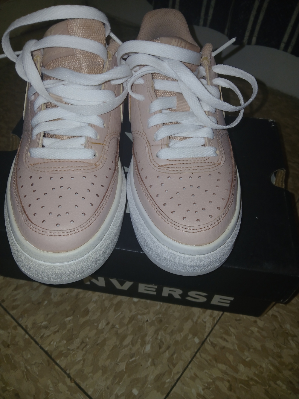 Nike Women's Pink Leather Low-Top Sneakers